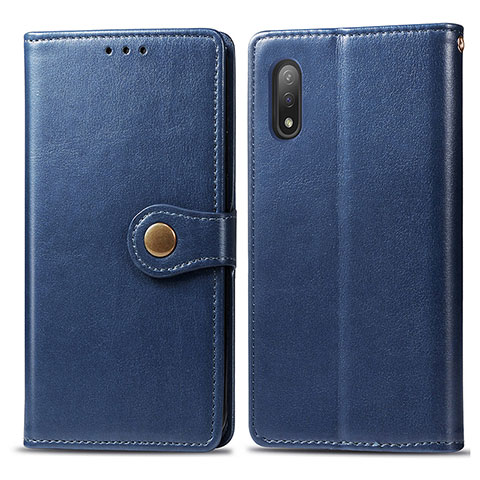 Handytasche Stand Schutzhülle Flip Leder Hülle S05D für Sony Xperia Ace II Blau