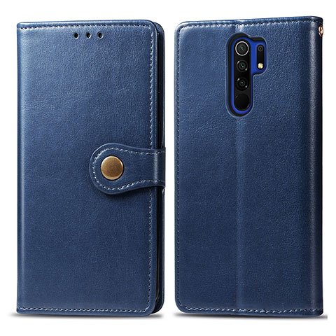 Handytasche Stand Schutzhülle Flip Leder Hülle S05D für Xiaomi Redmi 9 Blau