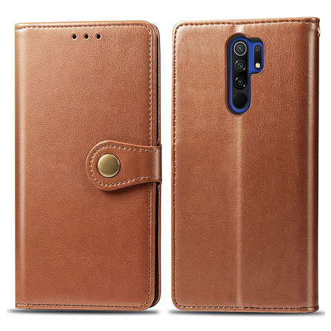 Handytasche Stand Schutzhülle Flip Leder Hülle S05D für Xiaomi Redmi 9 Braun