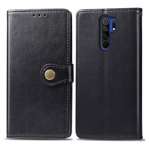 Handytasche Stand Schutzhülle Flip Leder Hülle S05D für Xiaomi Redmi 9 Schwarz