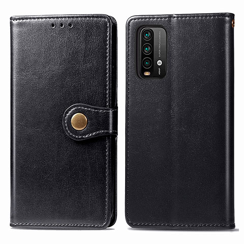 Handytasche Stand Schutzhülle Flip Leder Hülle S05D für Xiaomi Redmi 9T 4G Schwarz