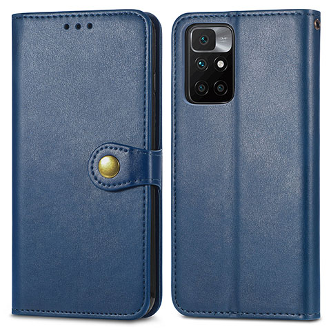 Handytasche Stand Schutzhülle Flip Leder Hülle S05D für Xiaomi Redmi Note 11 4G (2021) Blau