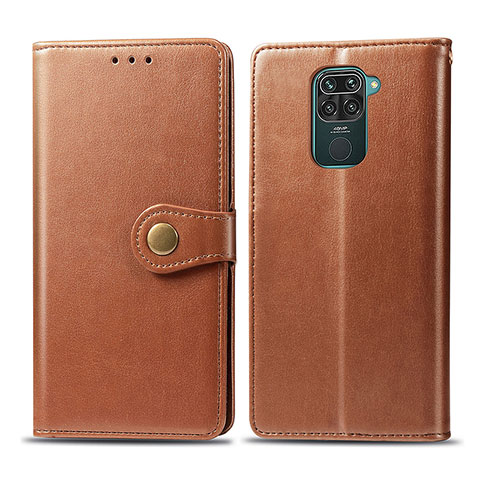 Handytasche Stand Schutzhülle Flip Leder Hülle S05D für Xiaomi Redmi Note 9 Braun