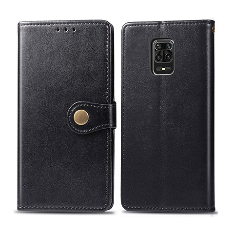 Handytasche Stand Schutzhülle Flip Leder Hülle S05D für Xiaomi Redmi Note 9 Pro Max Schwarz