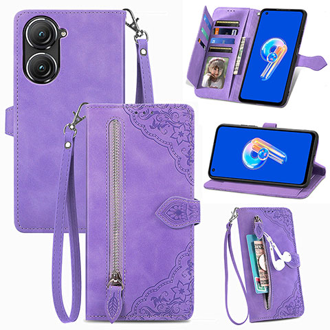 Handytasche Stand Schutzhülle Flip Leder Hülle S06D für Asus Zenfone 9 Rosa