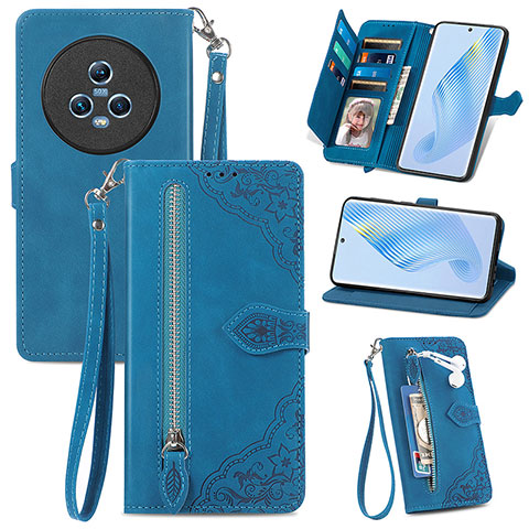 Handytasche Stand Schutzhülle Flip Leder Hülle S06D für Huawei Honor Magic5 5G Blau