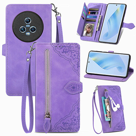 Handytasche Stand Schutzhülle Flip Leder Hülle S06D für Huawei Honor Magic5 5G Violett