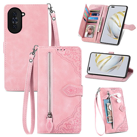 Handytasche Stand Schutzhülle Flip Leder Hülle S06D für Huawei Nova 10 Pro Rosa