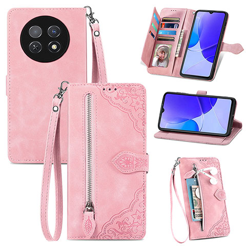 Handytasche Stand Schutzhülle Flip Leder Hülle S06D für Huawei Nova Y91 Rosa