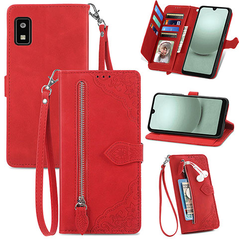 Handytasche Stand Schutzhülle Flip Leder Hülle S06D für Sharp Aquos wish3 Rot