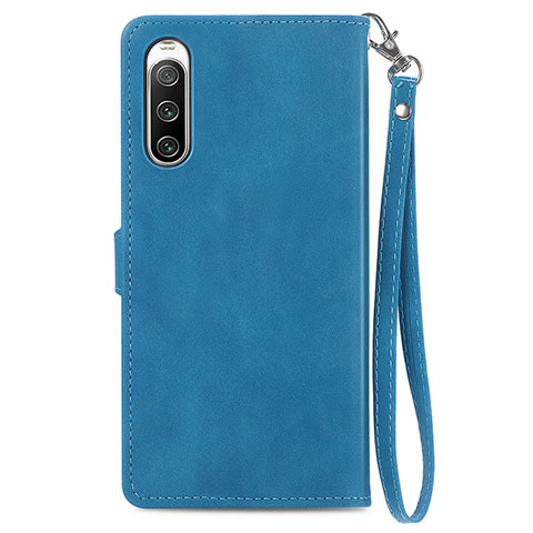 Handytasche Stand Schutzhülle Flip Leder Hülle S06D für Sony Xperia 10 IV Blau