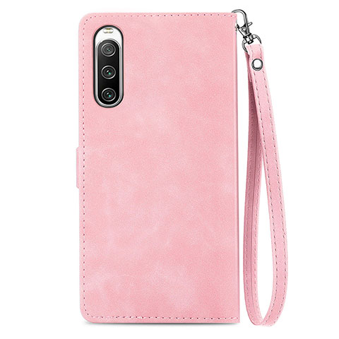 Handytasche Stand Schutzhülle Flip Leder Hülle S06D für Sony Xperia 10 V Rosa