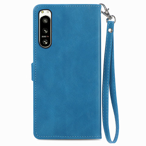 Handytasche Stand Schutzhülle Flip Leder Hülle S06D für Sony Xperia 5 IV Blau