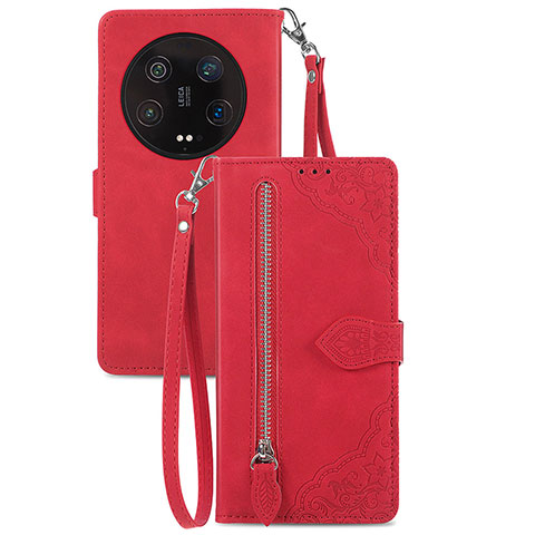 Handytasche Stand Schutzhülle Flip Leder Hülle S06D für Xiaomi Mi 13 Ultra 5G Rot