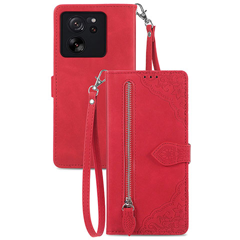 Handytasche Stand Schutzhülle Flip Leder Hülle S06D für Xiaomi Mi 13T 5G Rot