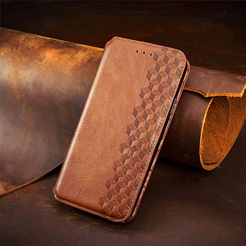 Handytasche Stand Schutzhülle Flip Leder Hülle S07D für Samsung Galaxy A33 5G Braun