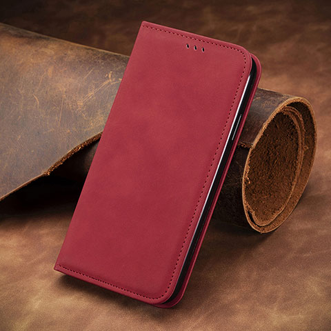 Handytasche Stand Schutzhülle Flip Leder Hülle S07D für Samsung Galaxy S22 Plus 5G Rot