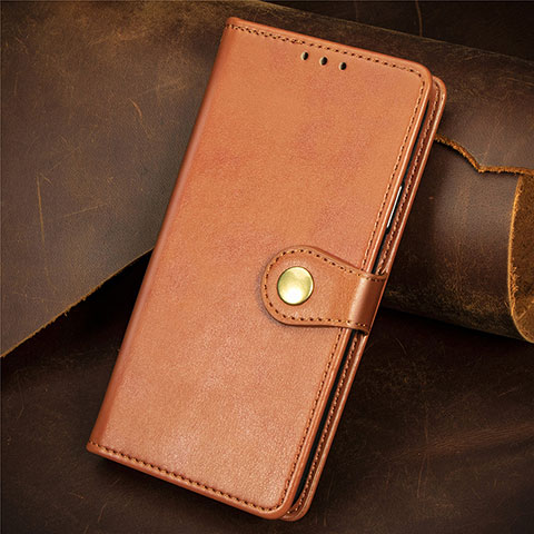 Handytasche Stand Schutzhülle Flip Leder Hülle S07D für Xiaomi Redmi Note 10 5G Braun