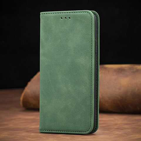 Handytasche Stand Schutzhülle Flip Leder Hülle S08D für Xiaomi Redmi 9 Grün