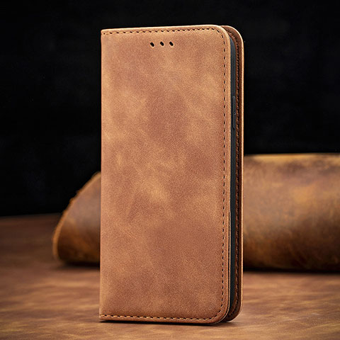 Handytasche Stand Schutzhülle Flip Leder Hülle S08D für Xiaomi Redmi Note 10 4G Braun