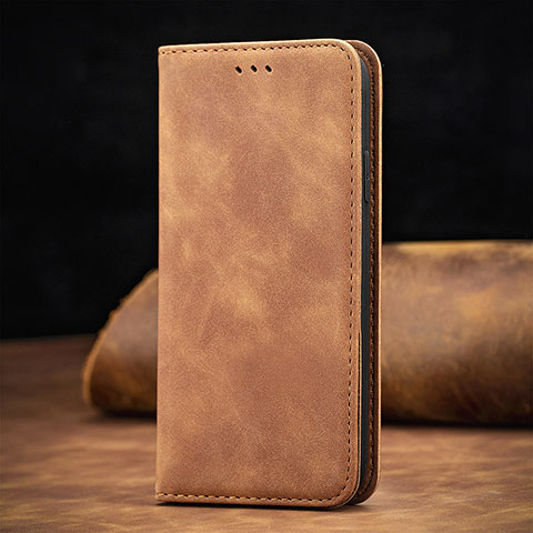 Handytasche Stand Schutzhülle Flip Leder Hülle S08D für Xiaomi Redmi Note 10 JE 5G Braun