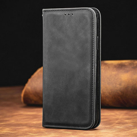 Handytasche Stand Schutzhülle Flip Leder Hülle S08D für Xiaomi Redmi Note 10 Pro Max Schwarz