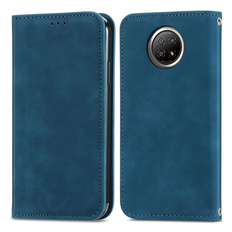 Handytasche Stand Schutzhülle Flip Leder Hülle S08D für Xiaomi Redmi Note 9 5G Blau