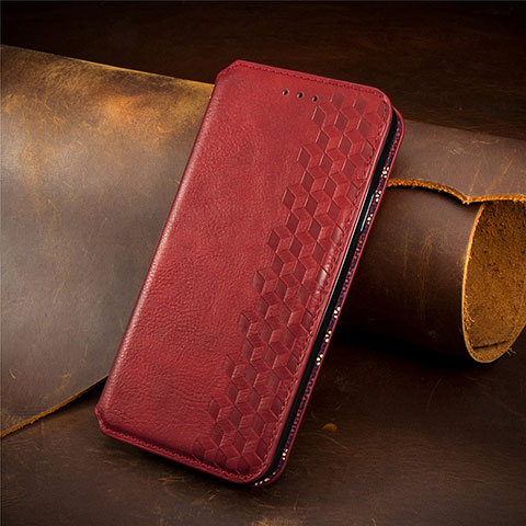 Handytasche Stand Schutzhülle Flip Leder Hülle S09D für Huawei P40 Rot