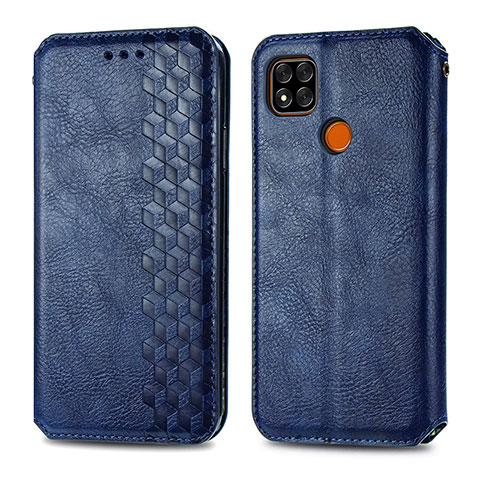 Handytasche Stand Schutzhülle Flip Leder Hülle S09D für Xiaomi POCO C31 Blau