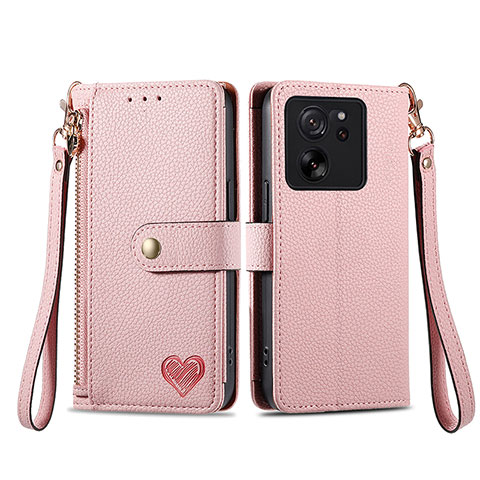 Handytasche Stand Schutzhülle Flip Leder Hülle S15D für Xiaomi Mi 13T Pro 5G Rosa