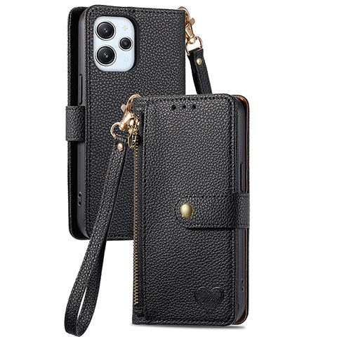 Handytasche Stand Schutzhülle Flip Leder Hülle S15D für Xiaomi Redmi 12 4G Schwarz