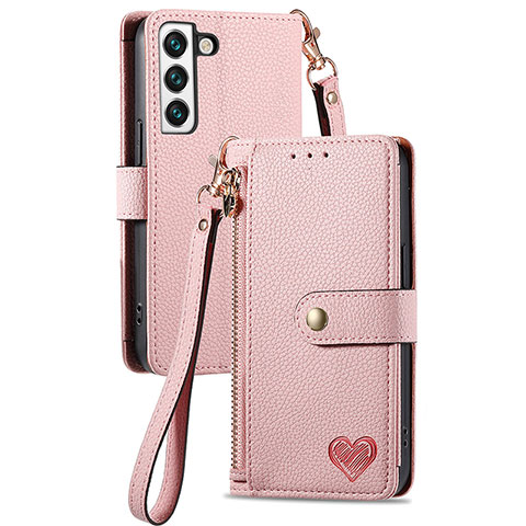 Handytasche Stand Schutzhülle Flip Leder Hülle S16D für Samsung Galaxy S22 5G Rosa