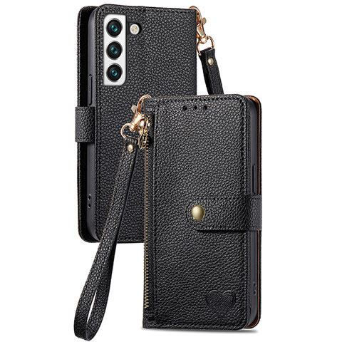 Handytasche Stand Schutzhülle Flip Leder Hülle S16D für Samsung Galaxy S22 5G Schwarz