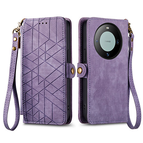 Handytasche Stand Schutzhülle Flip Leder Hülle S17D für Huawei Mate 60 Pro+ Plus Violett