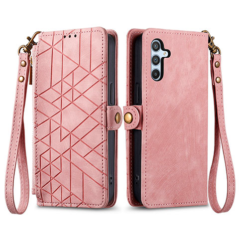 Handytasche Stand Schutzhülle Flip Leder Hülle S17D für Samsung Galaxy A34 5G Rosa