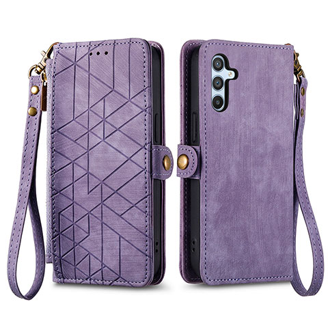 Handytasche Stand Schutzhülle Flip Leder Hülle S17D für Samsung Galaxy A34 5G Violett