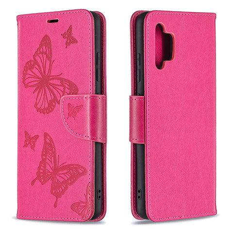 Handytasche Stand Schutzhülle Flip Leder Hülle Schmetterling B01F für Samsung Galaxy A32 4G Pink