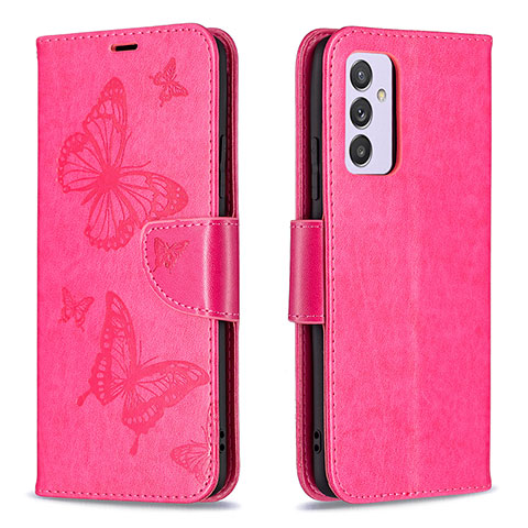 Handytasche Stand Schutzhülle Flip Leder Hülle Schmetterling B01F für Samsung Galaxy A34 5G Pink