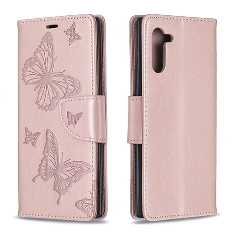 Handytasche Stand Schutzhülle Flip Leder Hülle Schmetterling B01F für Samsung Galaxy Note 10 5G Grün