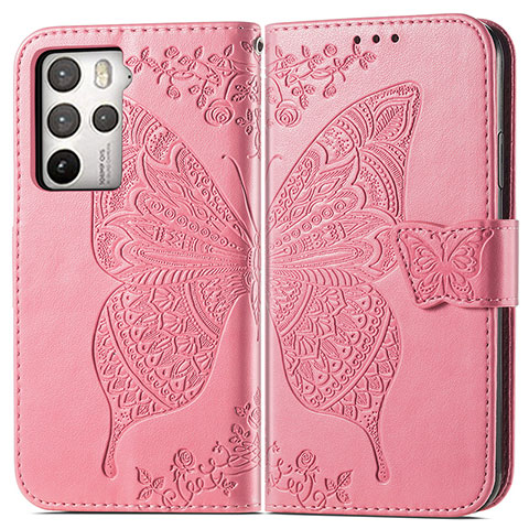 Handytasche Stand Schutzhülle Flip Leder Hülle Schmetterling für HTC U23 Pro 5G Pink