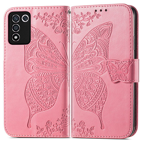 Handytasche Stand Schutzhülle Flip Leder Hülle Schmetterling für Realme 9 SE 5G Pink