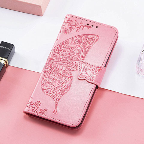 Handytasche Stand Schutzhülle Flip Leder Hülle Schmetterling S01D für Huawei Honor Magic5 Pro 5G Pink