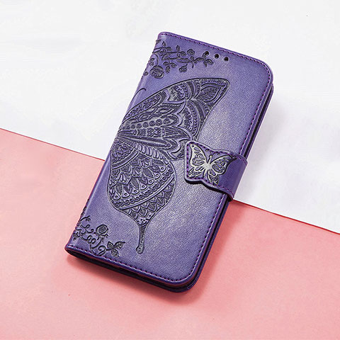 Handytasche Stand Schutzhülle Flip Leder Hülle Schmetterling S01D für Huawei Nova 10 SE Violett