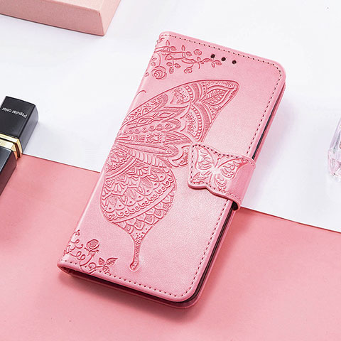 Handytasche Stand Schutzhülle Flip Leder Hülle Schmetterling S01D für Samsung Galaxy XCover 6 Pro 5G Pink