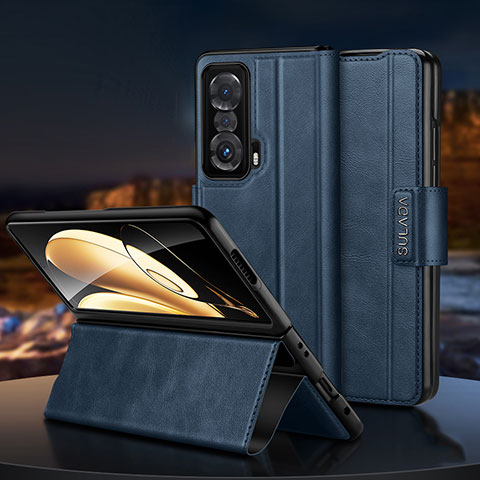 Handytasche Stand Schutzhülle Flip Leder Hülle SD1 für Huawei Honor Magic V 5G Blau