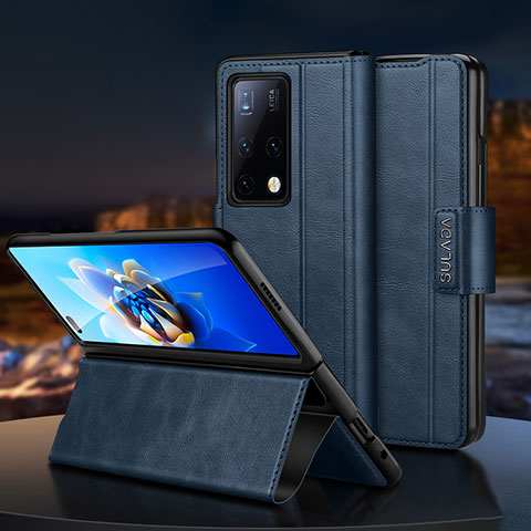 Handytasche Stand Schutzhülle Flip Leder Hülle SD1 für Huawei Mate X2 Blau