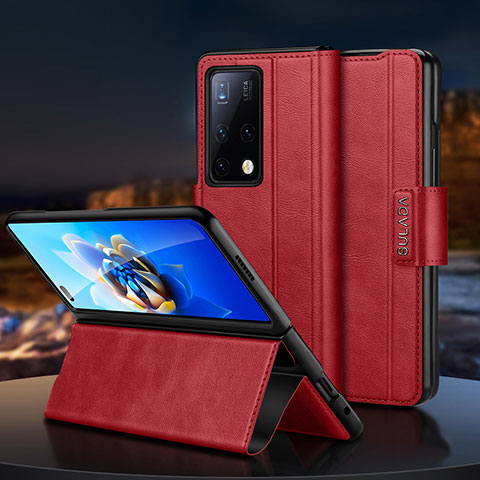 Handytasche Stand Schutzhülle Flip Leder Hülle SD1 für Huawei Mate X2 Rot