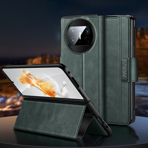 Handytasche Stand Schutzhülle Flip Leder Hülle SD1 für Huawei Mate X3 Grün