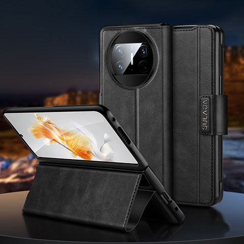 Handytasche Stand Schutzhülle Flip Leder Hülle SD1 für Huawei Mate X5 Schwarz