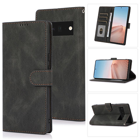 Handytasche Stand Schutzhülle Flip Leder Hülle SY1 für Google Pixel 6 Pro 5G Schwarz